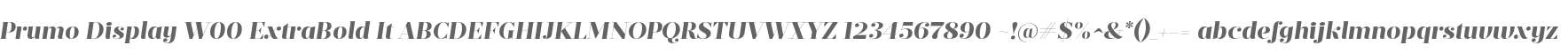 Prumo Display W00 ExtraBold It