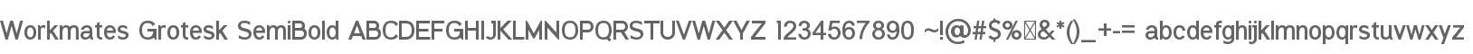 Workmates Grotesk SemBd