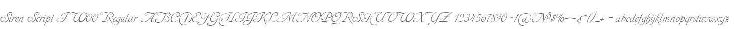 Siren Script I W00 Regular