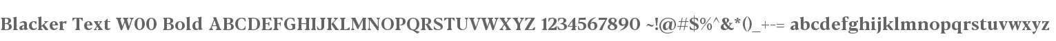 Blacker Text W00 Bold