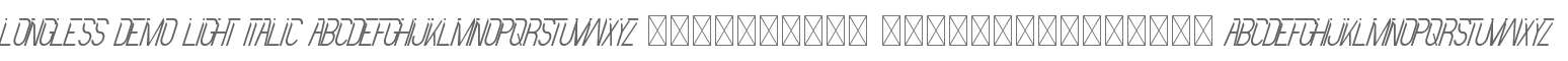 Longless Demo Light Italic