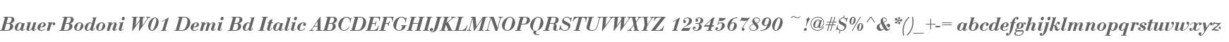 Bauer Bodoni W01 Demi Bd Italic