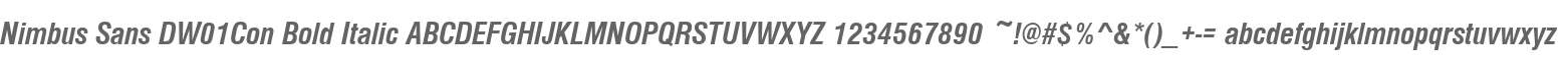 Nimbus Sans DW01Con Bold Italic
