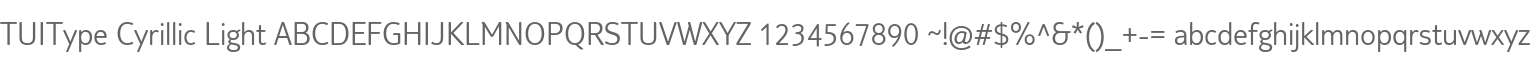 TUIType Cyrillic Light