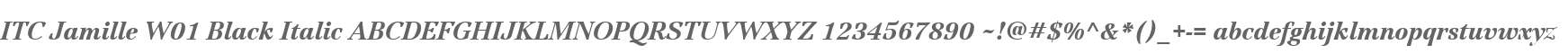 ITC Jamille W01 Black Italic