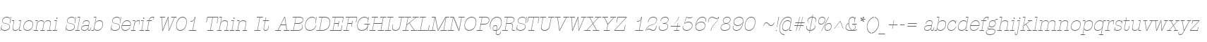 Suomi Slab Serif W01 Thin It