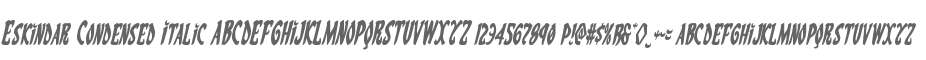 Eskindar Condensed Italic