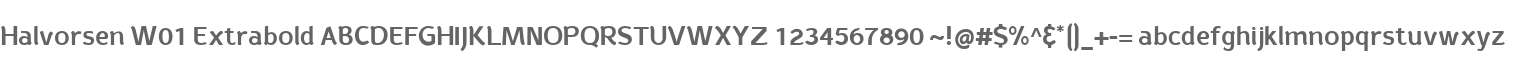 Halvorsen W01 Extrabold