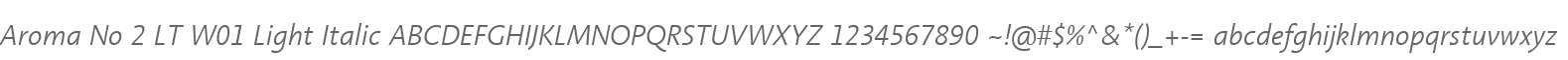 Aroma No 2 LT W01 Light Italic