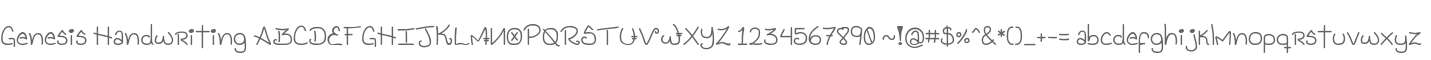 Genesis Handwriting