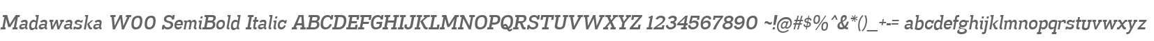 Madawaska W00 SemiBold Italic
