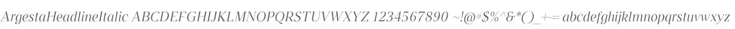 ArgestaHeadlineItalic