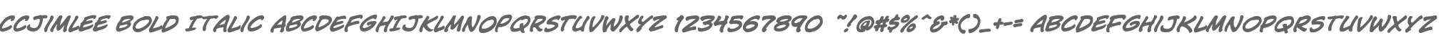 CCJimLee Bold Italic