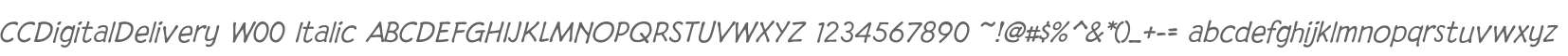 CCDigitalDelivery W00 Italic