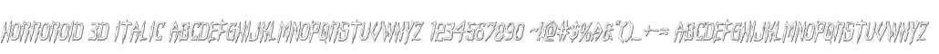 Horroroid 3D Italic