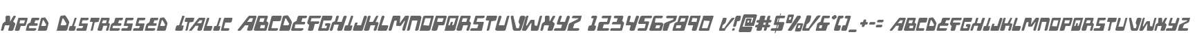 Xped Distressed Italic