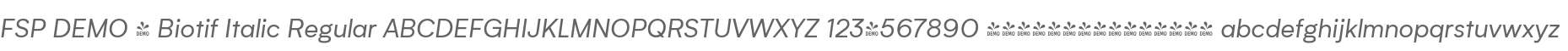 FSP DEMO - Biotif Italic