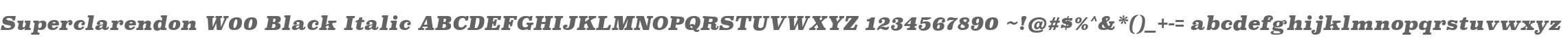 Superclarendon W00 Black Italic