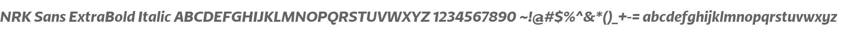 NRK Sans ExtraBold