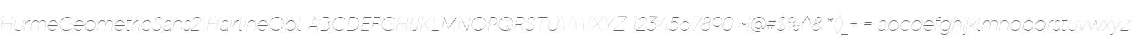 HurmeGeometricSans2 HairlineObl