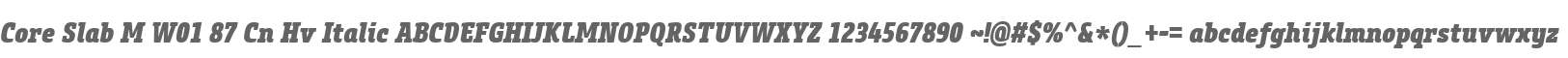 Core Slab M W01 87 Cn Hv Italic