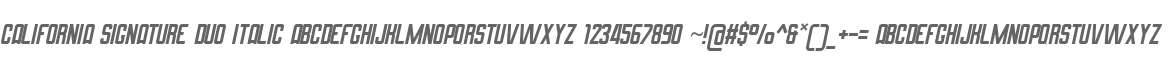 California Signature Duo Italic