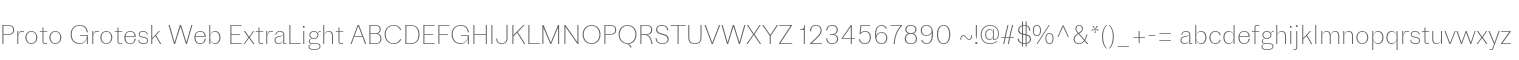 Proto Grotesk Web ExtraLight
