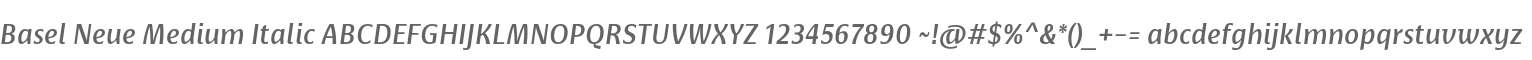 Basel Neue Medium Italic