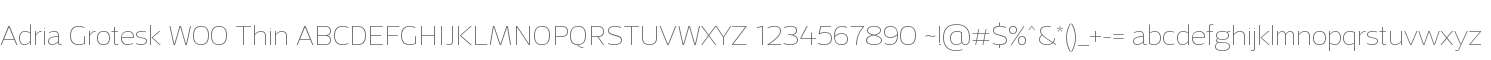 Adria Grotesk W00 Thin