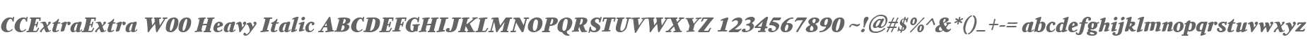 CCExtraExtra W00 Heavy Italic