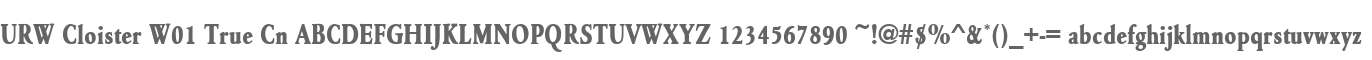 URW Cloister W01 True Cn