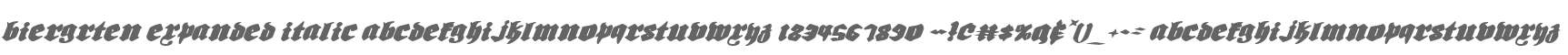 Biergrten Expanded Italic