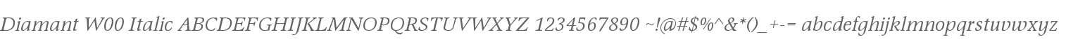 Diamant W00 Italic