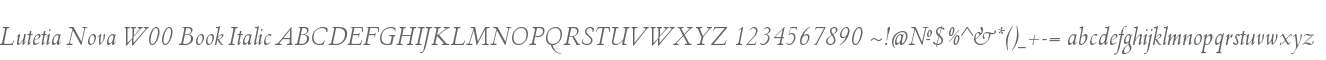 Lutetia Nova W00 Book Italic