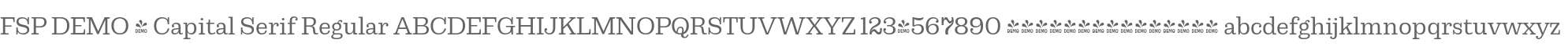 FSP DEMO - Capital Serif