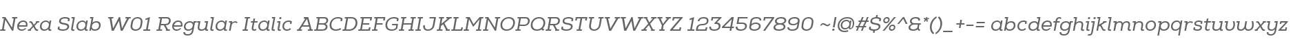 Nexa Slab W01 Regular Italic