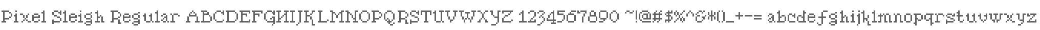 Pixel Sleigh Regular