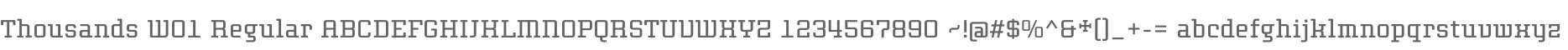 Thousands W01 Regular