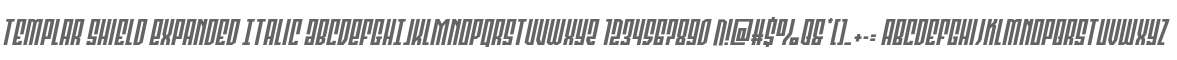 Templar Shield Expanded Italic