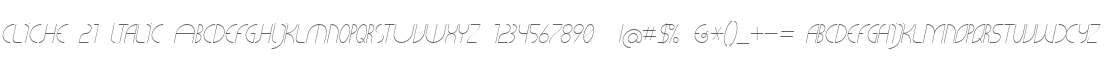 CLiCHE 21 Italic