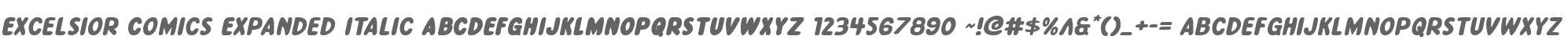 Excelsior Comics Expanded Italic