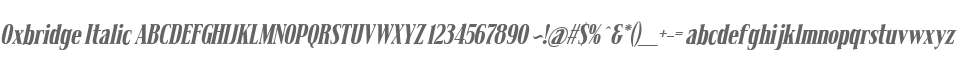Oxbridge Italic