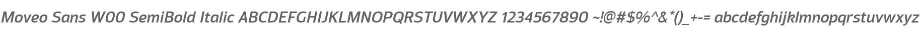 Moveo Sans W00 SemiBold Italic