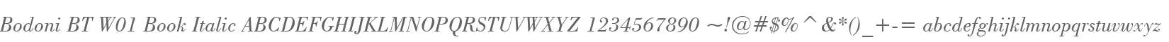 Bodoni BT W01 Book Italic