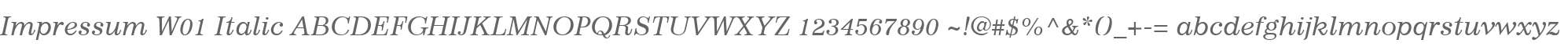 Impressum W01 Italic