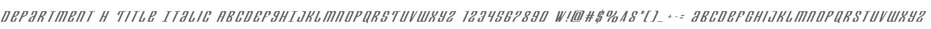 Department H Title Italic