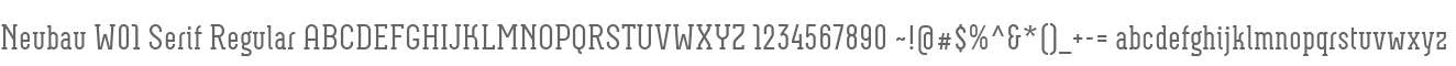 Neubau W01 Serif Regular