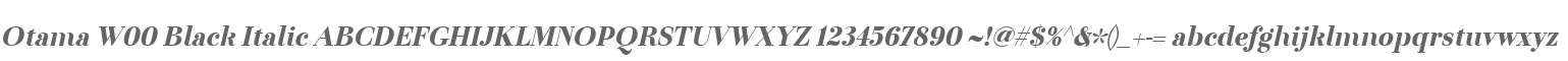 Otama W00 Black Italic