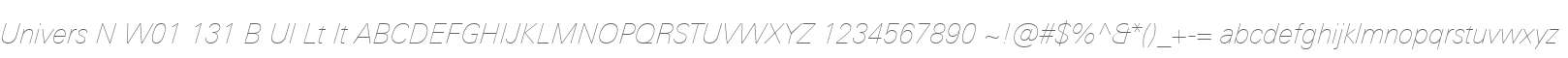 Univers N W01 131 B Ul Lt It