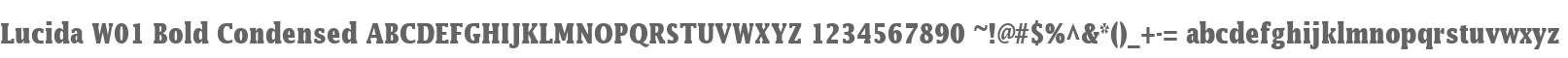 Lucida W01 Bold Condensed
